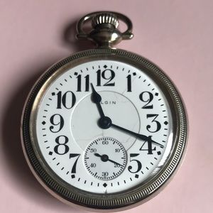 Antique 103yr. Old Vintage Double Dial Elgin Hunters Pocket Watch. Size:16s